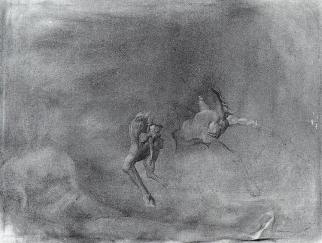 Nude and Horse with Metamorphosis (unfinished)