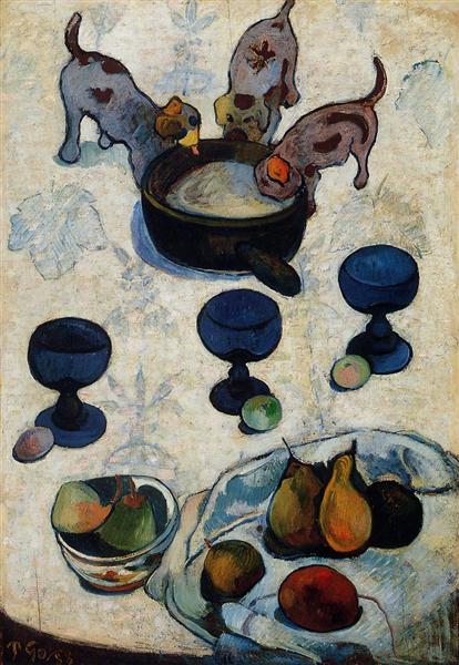 Still Life with Three Puppies