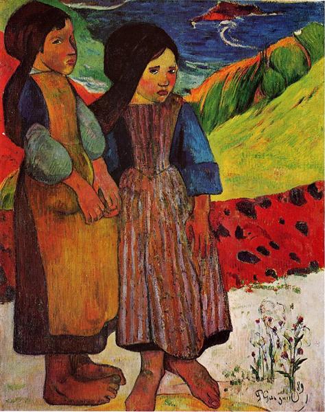 Breton Girls by the sea