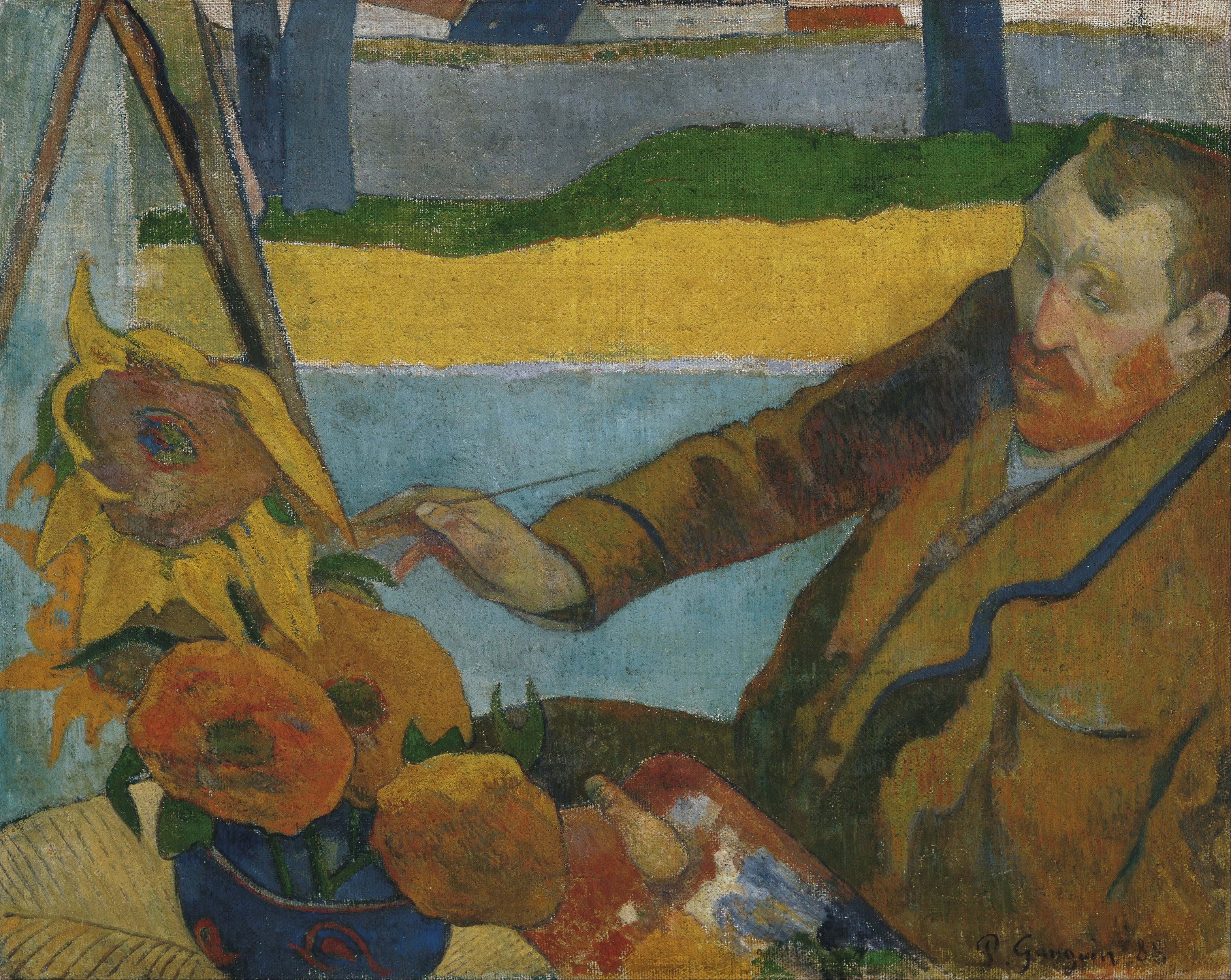 Van Gogh Painting Sunflowers (The Painter of Sunflowers)