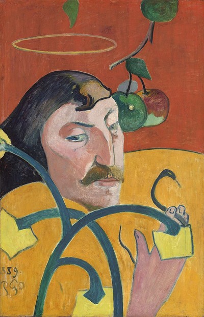 Self Portrait with Halo and Snake 带光环的自画像