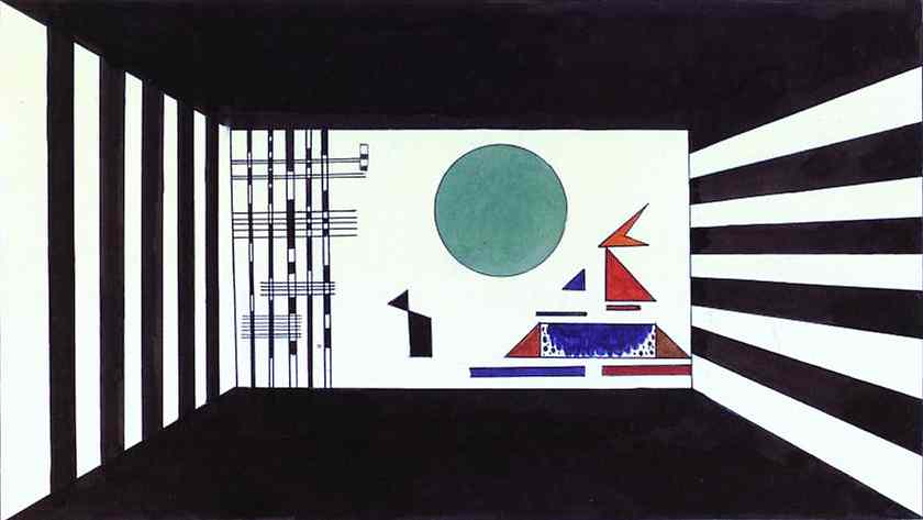 Picture II, Gnomus. (Stage set for Mussorgsky's Pictures at an Exhibition in Friedrich Theater, Dessau)