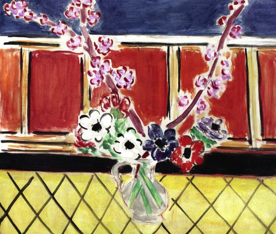 Anemones and Peach Blossoms
