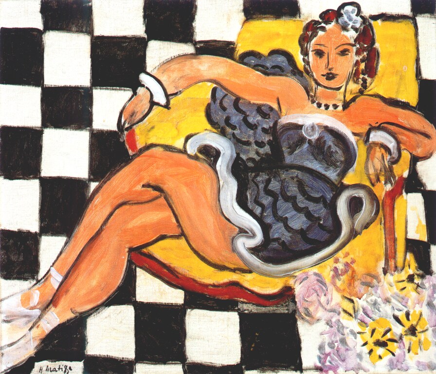 Dancer in Armchair (Checkerboard Pattern)