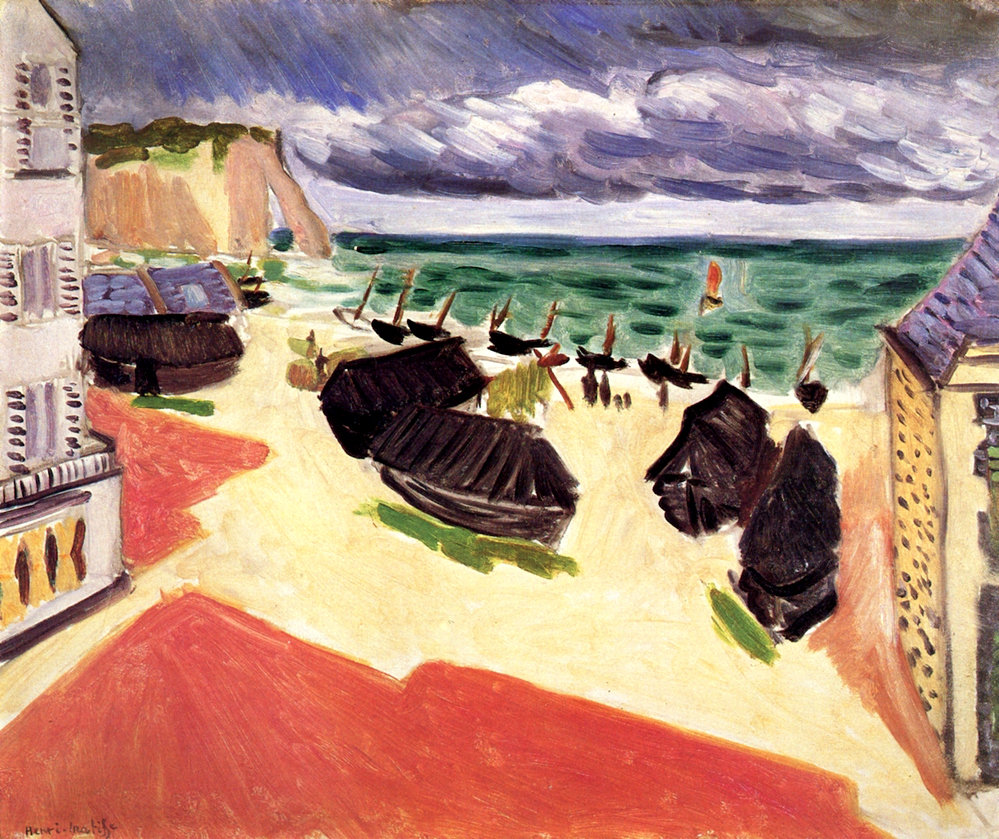 Fishing Boats in Winter, Etretat