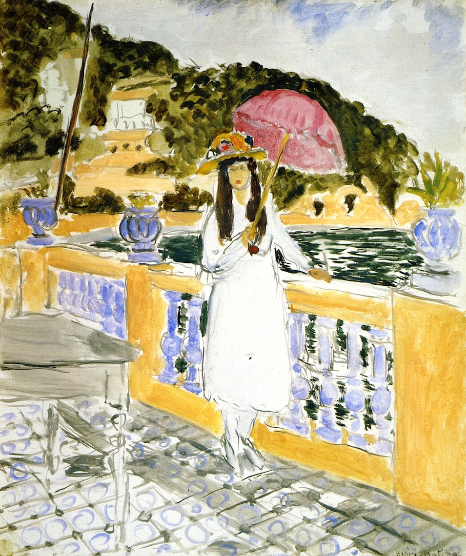 Girl with Pink Umbrella