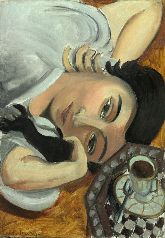 Lorette with Cup of Coffee