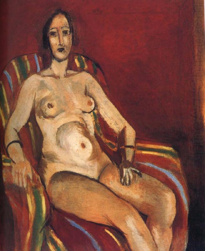 Nude in Front of a Red Background