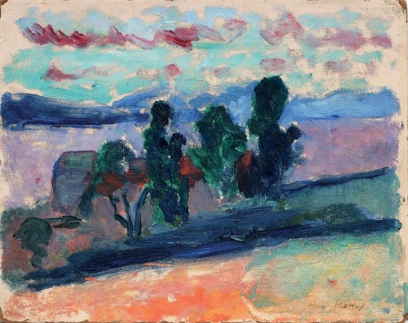 Paysage De Saint Tropez Au Crépuscule