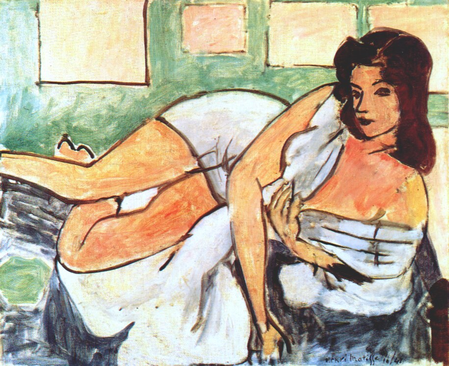 Reclining Nude in Arab Robe