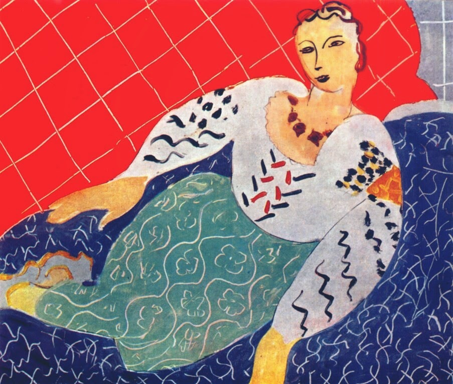 Romanian Blouse, Red and Blue Background