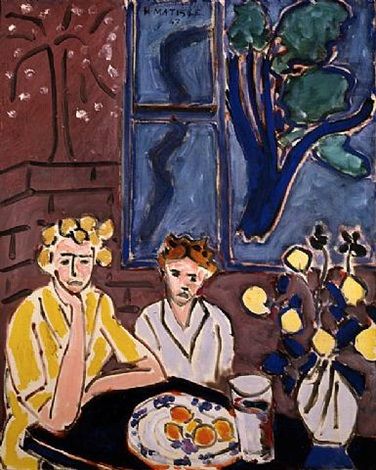Two Girls, Blue Window