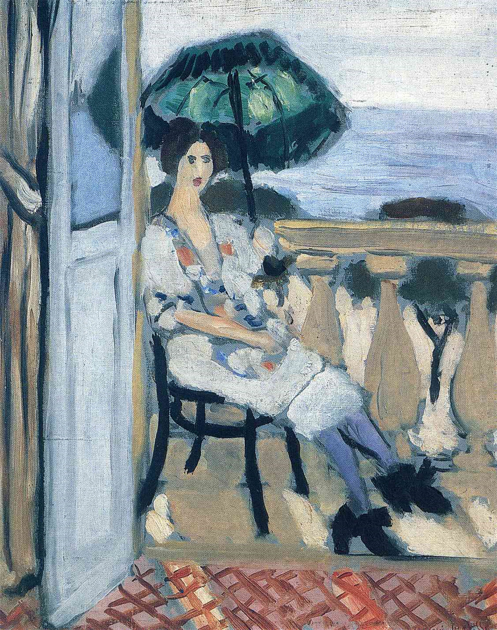Woman holding umbrella