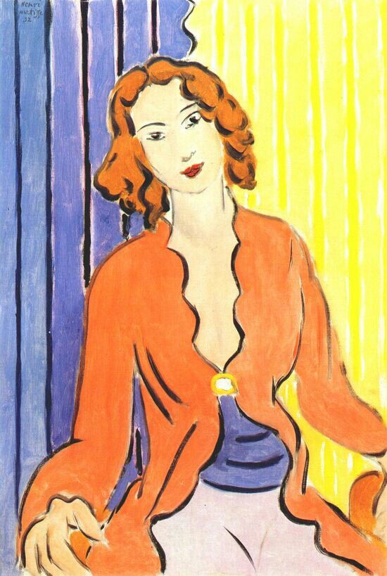 Woman In Blue and Yellow Background
