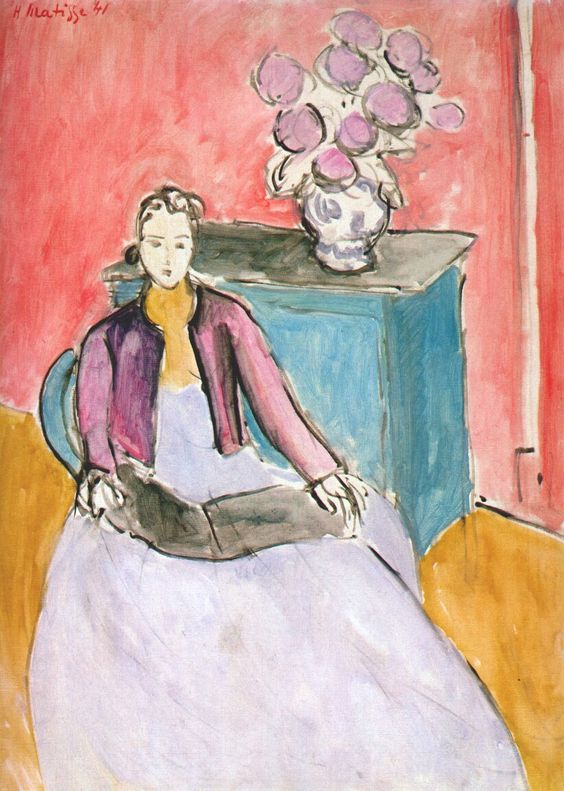 Woman in Pink Interior