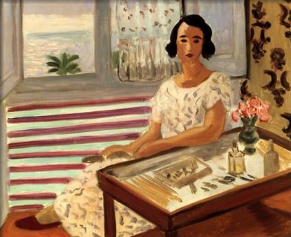 Woman Seated at Her Dressing Table