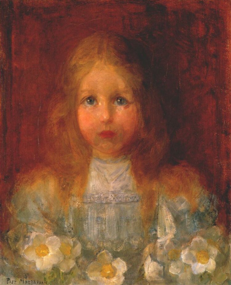 Portrait of a Girl with Flowers
