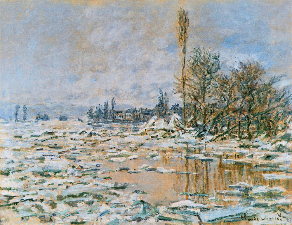Breakup of Ice, Lavacourt, Grey Weather