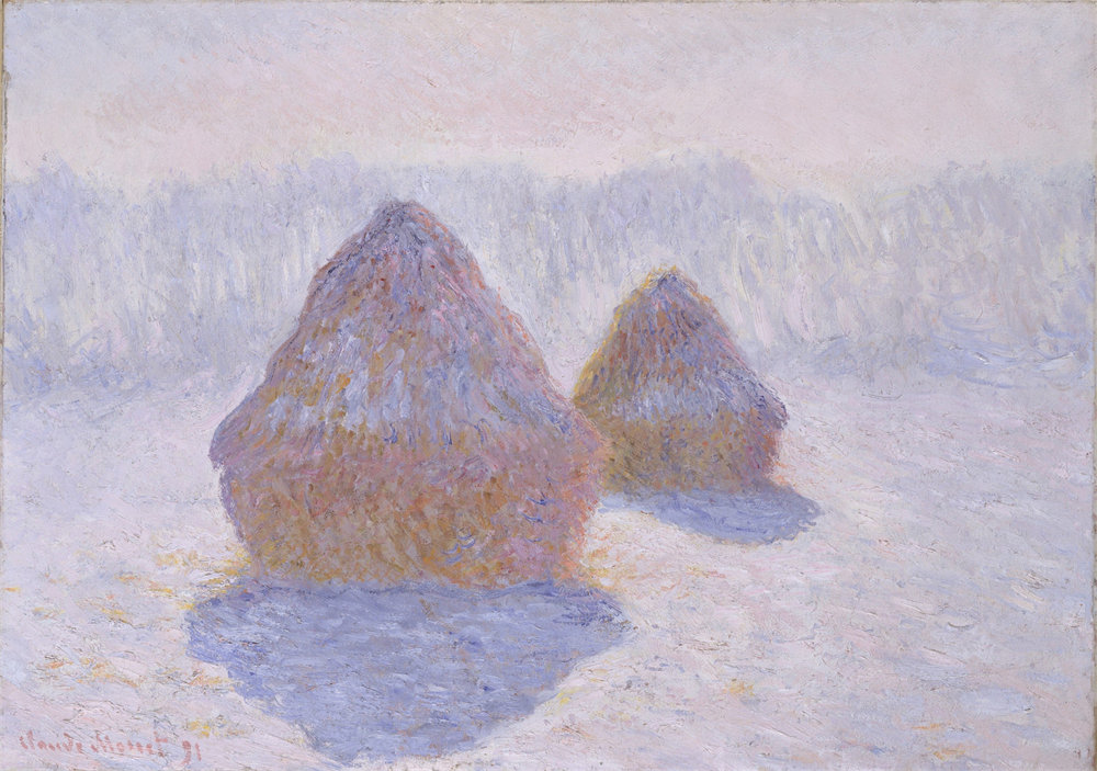 Haystacks (Effect of Snow and Sun)