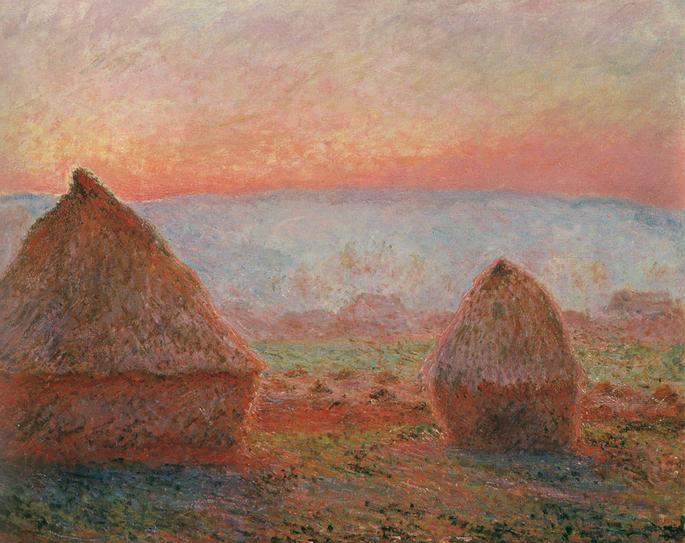 Haystacks at Giverny, the Evening Sun