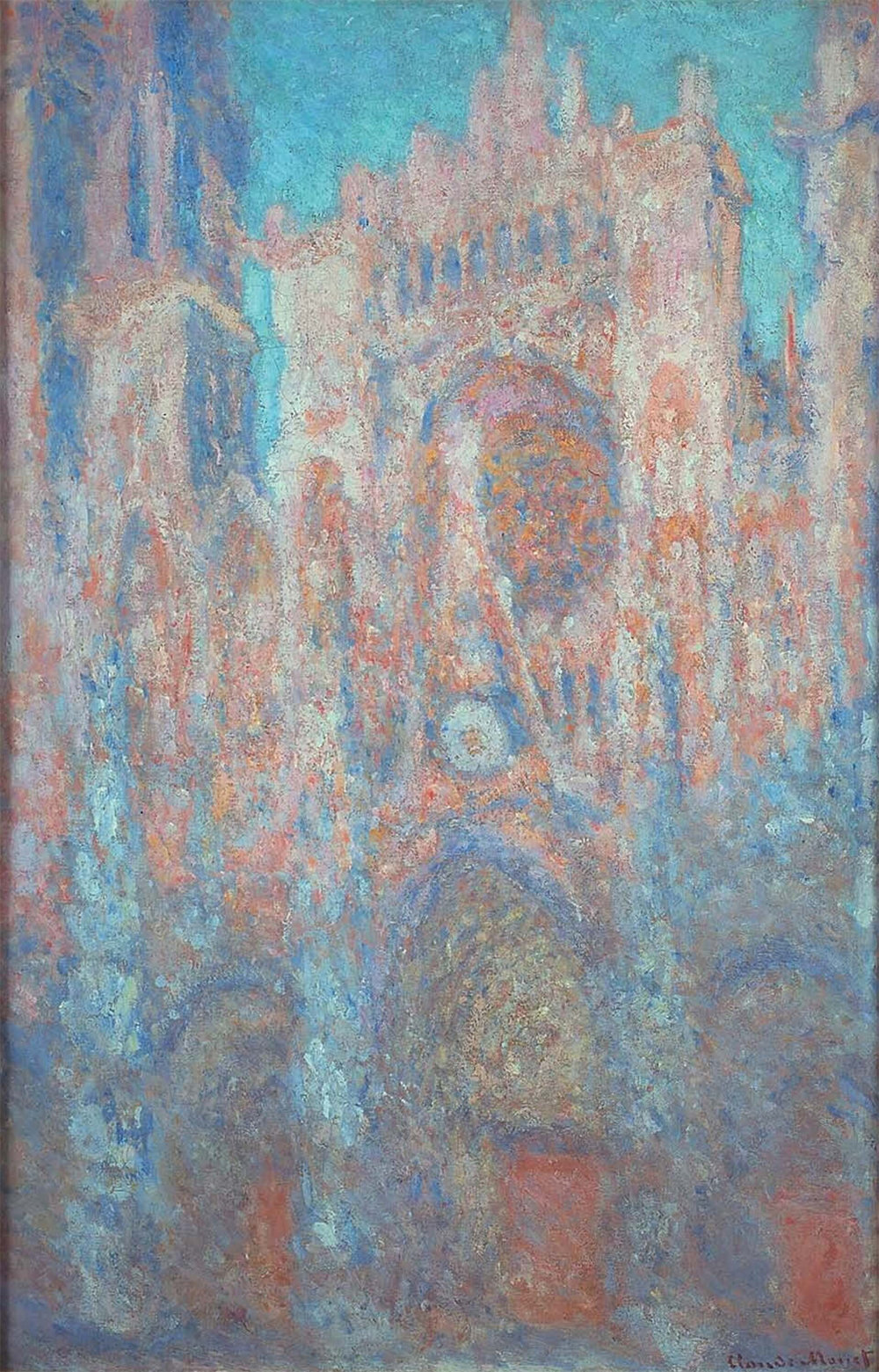 Rouen Cathedral, red, Sunlight