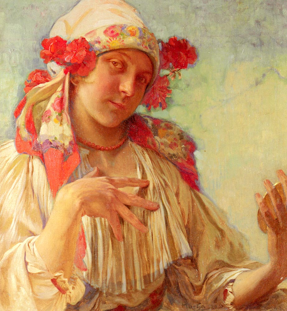 Maria Young Girl In A Moravian Costume