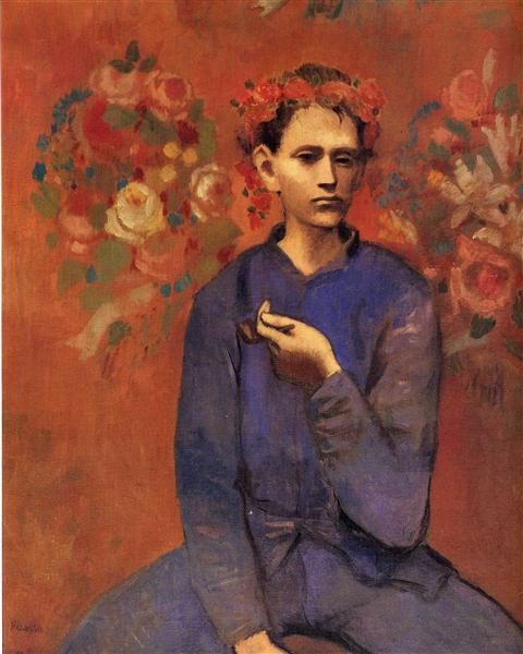 A boy with pipe