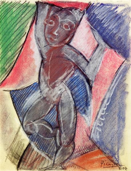 Nude with raised arms