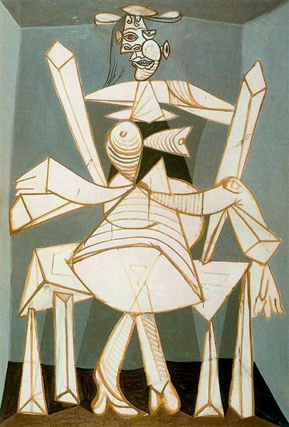 Woman in an armchair