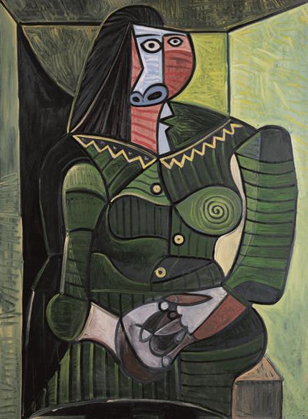 Woman in green