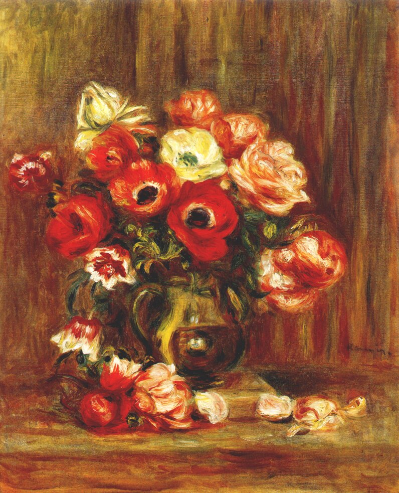 Still life with anemones