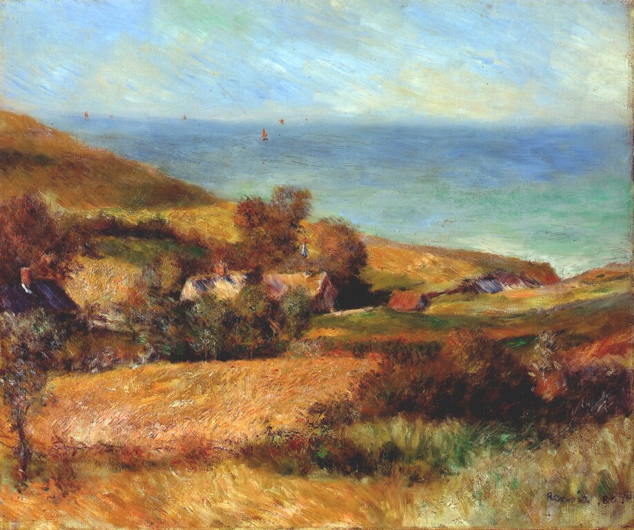 View of the normandy coast near wargemont