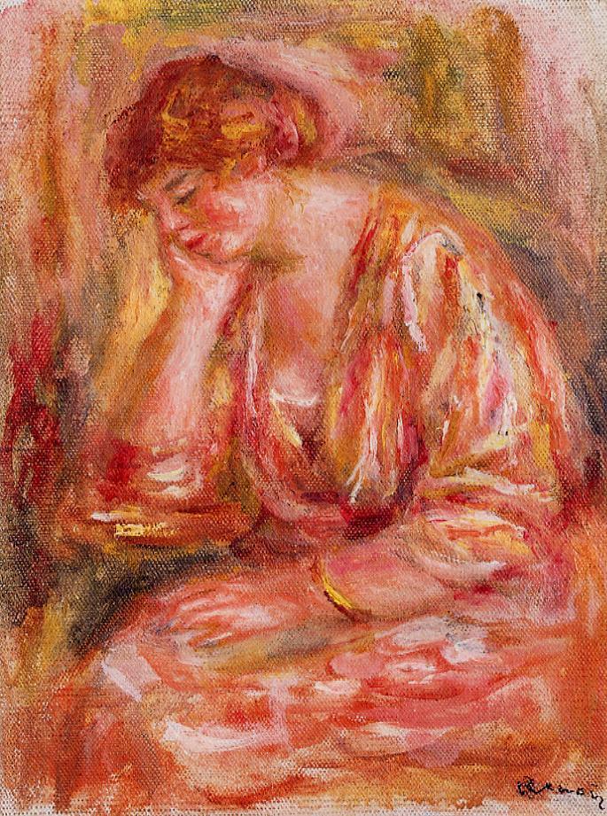 Woman Leaning on Her Elbow