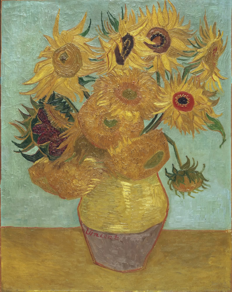 Still Life Vase with Twelve Sunflowers 花瓶里的十二朵向日葵