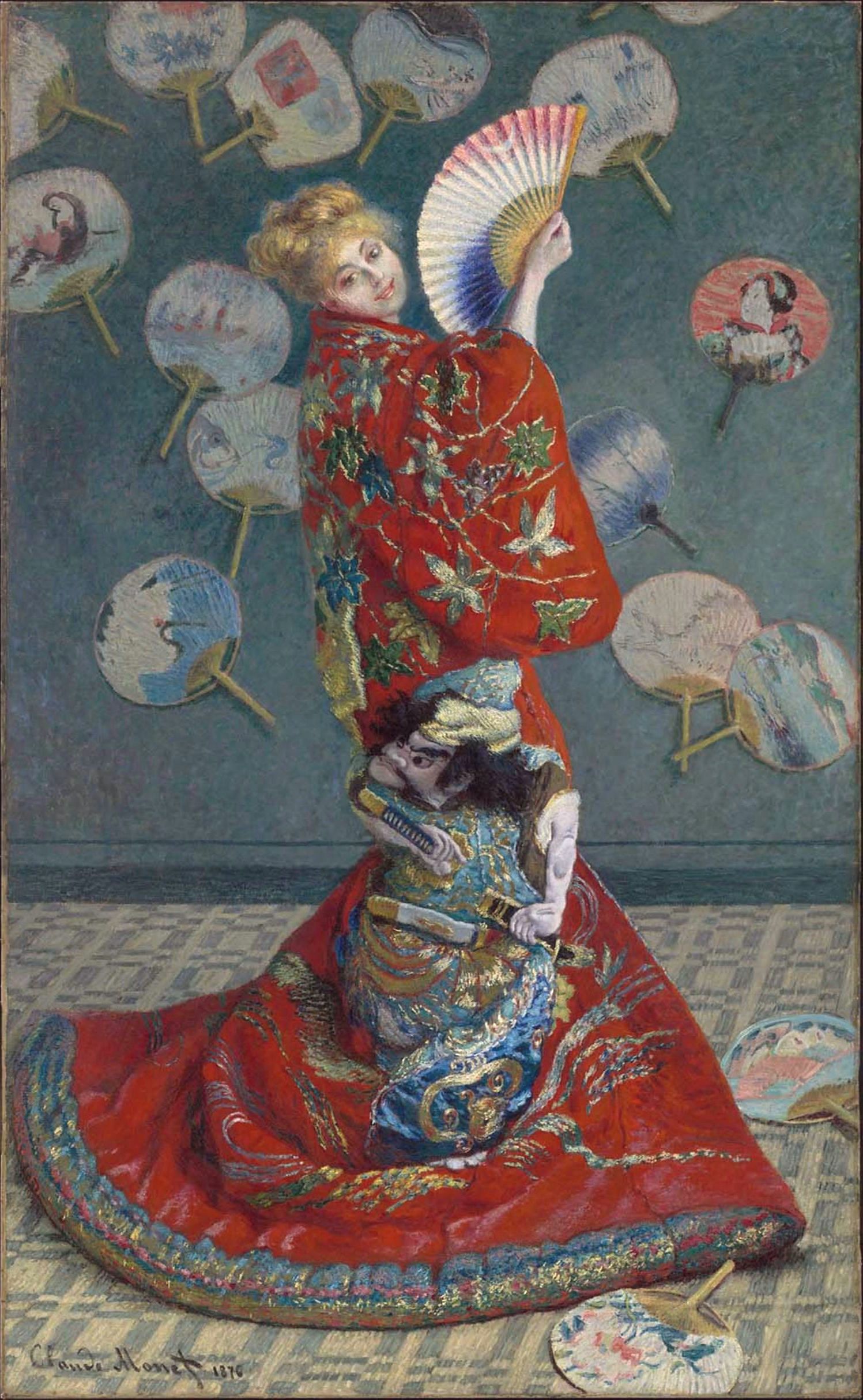 Camille Monet in Japanese Costume 穿日本和服的卡美伊·莫奈