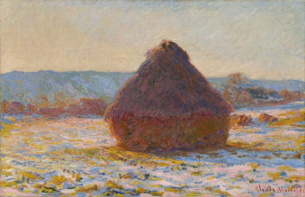 Grainstack in the Sunlight, Snow Effect 阳光下的干草堆