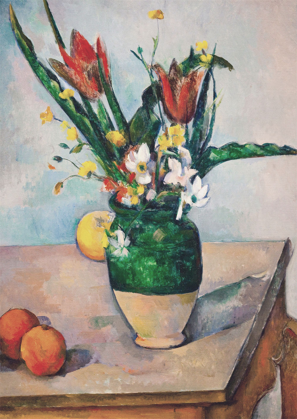 Still Life, Tulips and apples