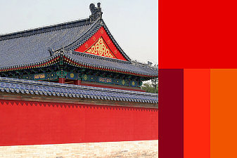 中国红 中国传统色中国红色值