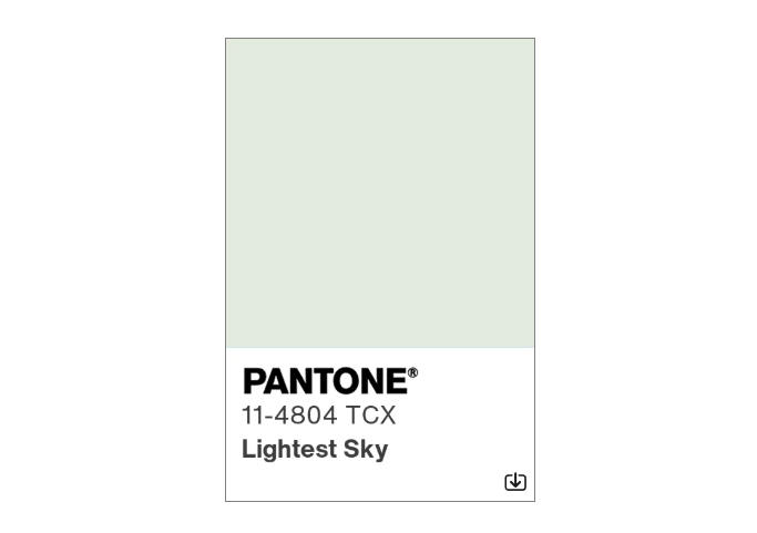 Pantone2026年度代表色是：潘通11-4804 Lightest Sky 吗？