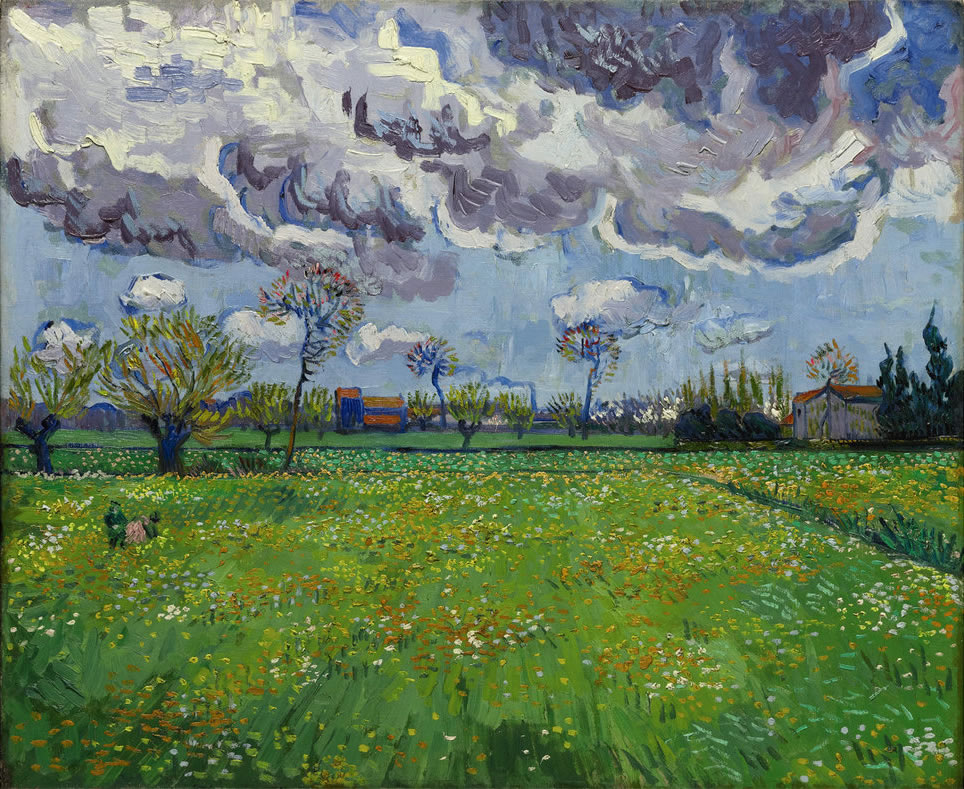 Landscape under a Stormy Sky