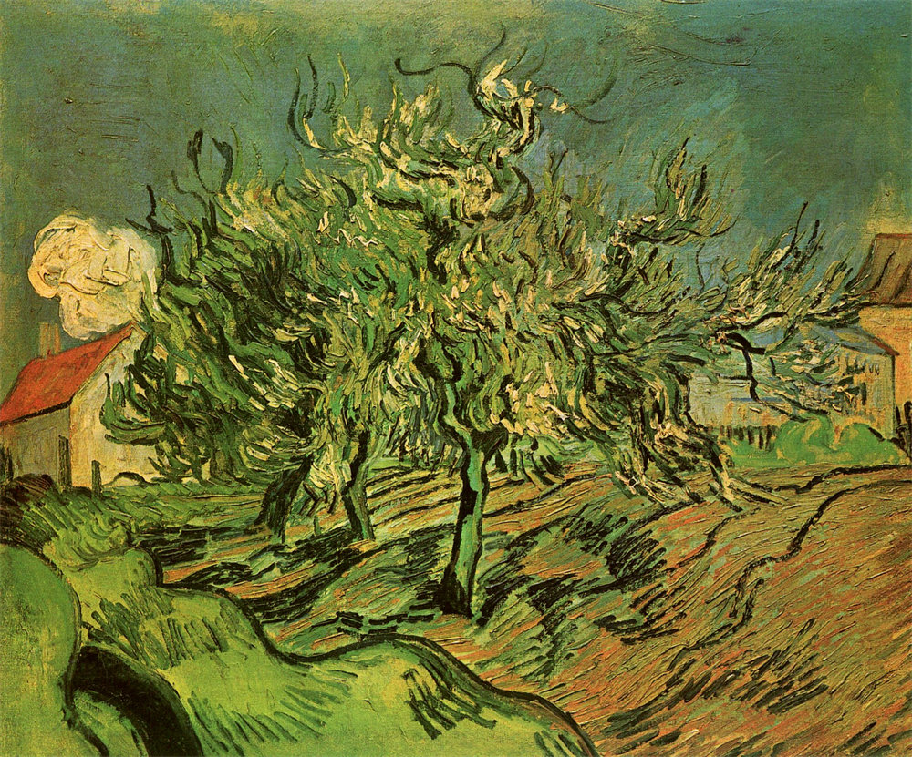 Landscape with Three Trees and a House