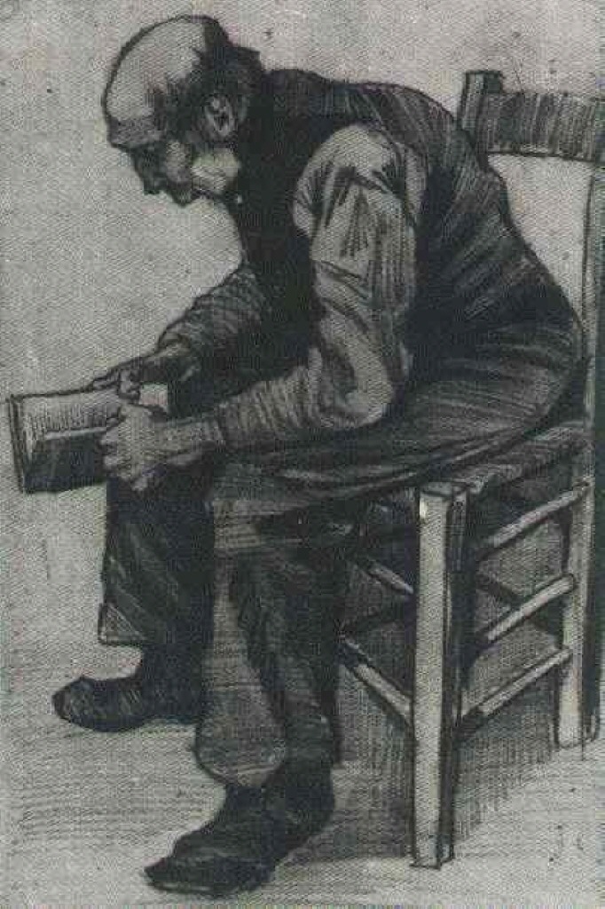 Man, Sitting, Reading a Book