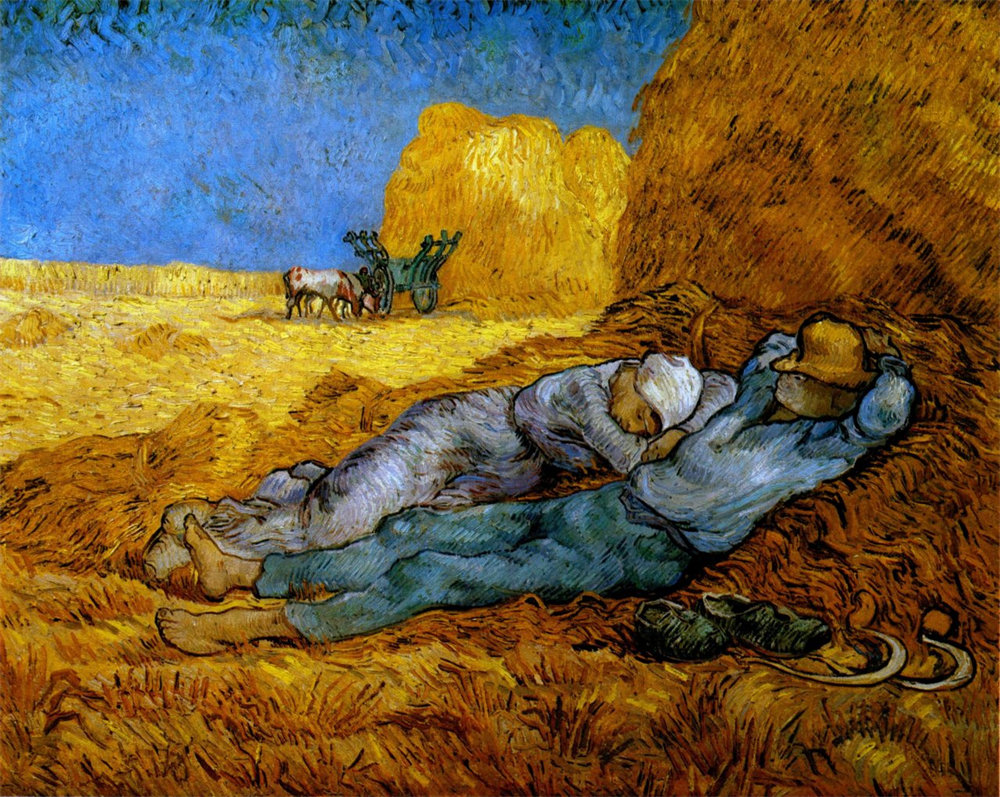 Noon, rest from work (after Millet)