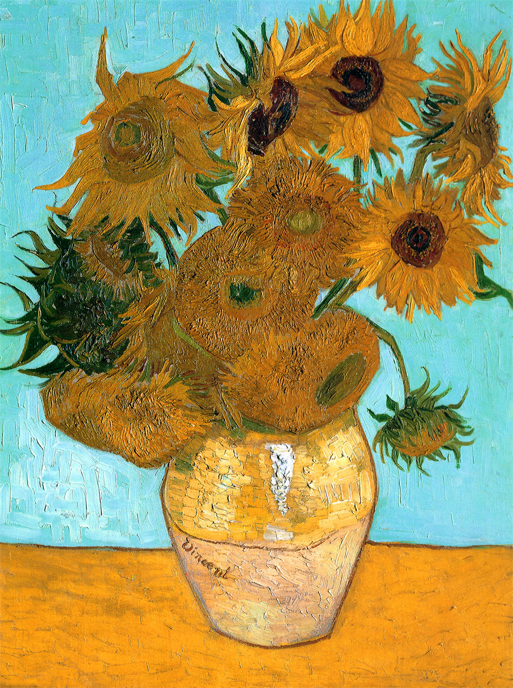 Still Life - Vase with Twelve Sunflowers
