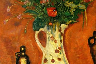 Flowers on a Mantlepiece