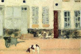 Street in Eragny-sur-Oise or Dogs in Eragny