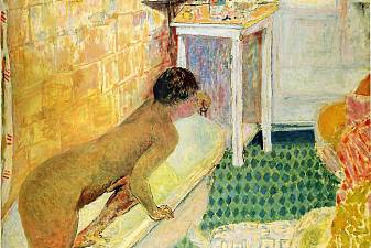 The exit of the bath