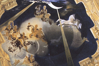 Ceiling of the Hall of Gala's Chateau at Pubol