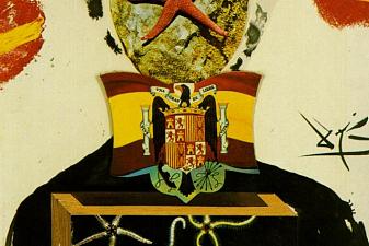 Figure with Flag. Illustration for 'Memories of Surrealism'