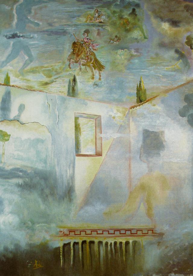 Gala in a Patio Watching the Sky, Where the Equestrian Figure of Prince Baltasar Carlos and Several Constellations (All) Appear, after Velazquez 